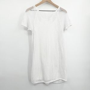 Rag & Bone Mesh Short Sleeve Summer Dress in White Size XS